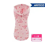 【西班牙Nayeco納伊格】時尚連帽衣_粉紅心 35cm/M