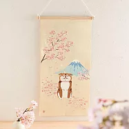 【日本Green House】春の櫻 精美刺繡掛布 ‧ 富士山&柴犬
