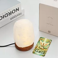 吾吉開運鹽燈-豐盛天使組 冰晶白鹽燈+豐盛天使卡