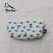 偷偷喊我|手作筆袋/收納袋- 米色富士山