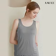 【AMIEE】純色BraTOP背心女上衣(KDTY-2011) 3XL 深灰