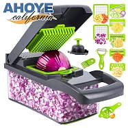 【AHOYE】直立護手廚房備料食物切菜器 (切片器 磨泥器 刨絲器 刨刀 備料器)