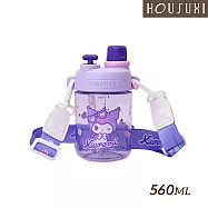 【HOUSUXI舒希】三麗鷗系列-Tritan雙飲口背帶水瓶560ml-A3(2款任選) 酷洛米