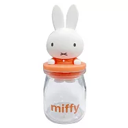 【日本正版授權】米飛兔 糖果罐 透明糖果罐/收納罐/玻璃罐/小物收納 Miffy/米菲兔 - 橘衣款