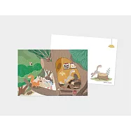 幸運橡實|Abundant Harvest Squirrel Postcard 雙層卡