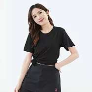 【遊遍天下】】MIT男女款透氣吸排抗UV吸排運動圓領衫(GS2015) S 黑色