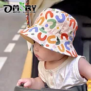 【OMORY】印花兒童防曬漁夫帽- 字母米
