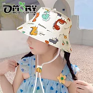 【OMORY】印花兒童防曬漁夫帽- 恐龍米