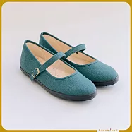 【花見小路】公主日 復古瑪莉珍 手製鞋 JP23.5 湖綠
