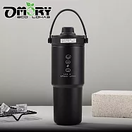 【OMORY】316不鏽鋼可提吸管杯(附茶隔)735ml- 黑色