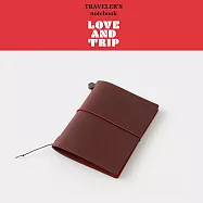 TRC Traveler’s Notebook LOVE AND TRIP限定- 旅人筆記本 PA SIZE(酒紅)