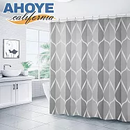 【AHOYE】輕奢波紋加厚防水速乾浴簾 80X200CM 灰色
