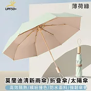 【好拾選物】莫蘭迪清新雨傘/折疊傘/太陽傘 -薄荷綠