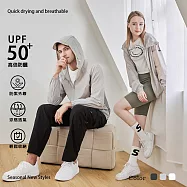 【KISSDIAMOND】山系工裝涼感防曬外套(男女款/KDCY-W58) XL 淺灰