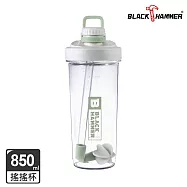 【BLACK HAMMER】ECOZEN隨行吸管搖搖杯850ml(運動水壺/乳清蛋白)- 綠