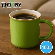 【OMORY】復古仿琺琅陶瓷杯400ml- 綠色