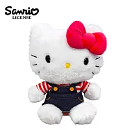 【日本正版授權】凱蒂貓 單寧系列 絨毛玩偶 21cm 娃娃/玩偶 Hello Kitty