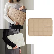 KOKUYO 絎縫方塊收納包(14吋筆電)- 奶茶杏