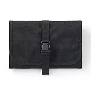 【MUJI 無印良品】尼龍網眼吊掛盥洗收納袋/黑.約21x15cm