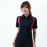 【遊遍天下】MIT台灣製女款抗UV吸濕排汗短袖POLO衫(GS1063) M 丈青