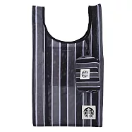 [星巴克]黑色直紋網布隨行收納袋