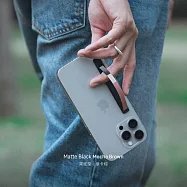 【SleekStrip犀利釦】手機握帶支架(輕量款) 黑底座 x 摩卡棕