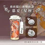 翡冷翠文創藝術隨行保溫杯|慕夏《星座/黃道十二宮》