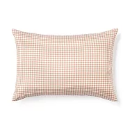 【MUJI 無印良品】再生聚酯速乾枕套/43 /粉紅格紋