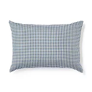 【MUJI 無印良品】再生聚酯速乾枕套/43 /深藍格紋