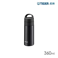 TIGER虎牌 手提輕量旋蓋雙層不鏽鋼保溫瓶360ml(MKB-T361) 珠光黑