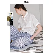 ltyp旅途原品 法國進口100%亞麻經典4色「無齡」襯衫夏季文藝襯衣 M L M 象牙白