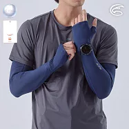 ADISI Ni-COOL+抑菌吸濕涼爽抗UV袖套(開錶洞款) AS24005 (S-2XL) S 藏青色