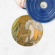 翡冷翠文創藝術立體陶瓷鍋墊|慕夏《吉絲夢妲 Gismonda》