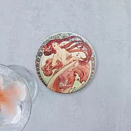 翡冷翠文創藝術吸水杯墊|慕夏《Dance》