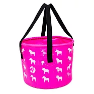E.City_戶外可折疊小馬圖案露營加厚手提水桶釣魚桶 隨機出貨