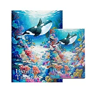 翡冷翠文創筆記本+L夾|海洋世界《虎鯨》