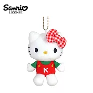 【日本正版授權】凱蒂貓 經典系列 玩偶吊飾 吊飾 娃娃/絨毛玩偶 Hello Kitty - 紅衣款
