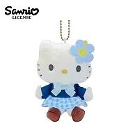 【日本正版授權】凱蒂貓 學院風系列 玩偶吊飾 吊飾 娃娃/絨毛玩偶 Hello Kitty - 藍衣藍裙款