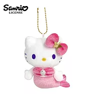 【日本正版授權】凱蒂貓 美人魚系列 玩偶吊飾 吊飾 娃娃/絨毛玩偶 Hello Kitty - 粉色款