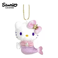 【日本正版授權】凱蒂貓 美人魚系列 玩偶吊飾 吊飾 娃娃/絨毛玩偶 Hello Kitty - 紫色款