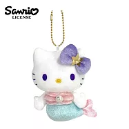 【日本正版授權】凱蒂貓 美人魚系列 玩偶吊飾 吊飾 娃娃/絨毛玩偶 Hello Kitty - 藍綠色款