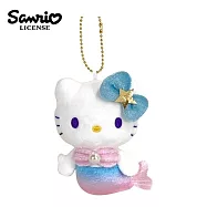【日本正版授權】凱蒂貓 美人魚系列 玩偶吊飾 吊飾 娃娃/絨毛玩偶 Hello Kitty - 藍粉漸層