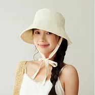 日本 BEAUTYJAPAN 抗UV3WAY綁帶漁夫帽防曬帽BJ2148 杏色