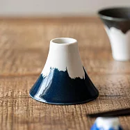 【日本Yamani】美濃燒|富士山型 湯吞豬口杯55cc ‧ 青釉