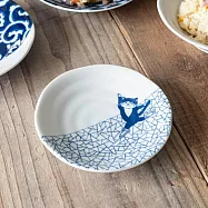 【日本Yamani】美濃燒|貓咪文樣 陶瓷小碟13.5cm ‧ 冰裂紋