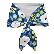 【日本現代百貨】抗UV抗菌涼感脖巾(附保冷劑) ‧ 花草(深藍)