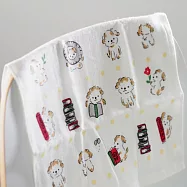 【日本本多毛巾】大阪泉州 極纖細 紗布純棉手巾 ‧ 玩耍小狗