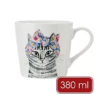 《Mikasa》Tipperleyhill瓷製馬克杯(高雅貓380ml) | 茶杯 咖啡杯 手繪風 貓奴 貓咪杯 寵貓