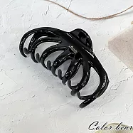 【卡樂熊】韓版亮面立體大髮量造型抓夾/鯊魚夾(三色)- 黑色