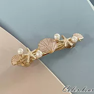 【卡樂熊】韓版低油海洋貝殼造型彈簧夾/髮夾(兩色)- 夢幻紫